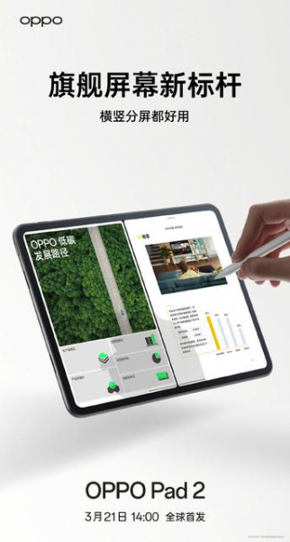 
							OPPO Pad 2 получит 2,8K-дисплей IPS с частотой обновления 144 Гц, Dimensity 9000 и аккумулятор на 9500 мА*ч
						