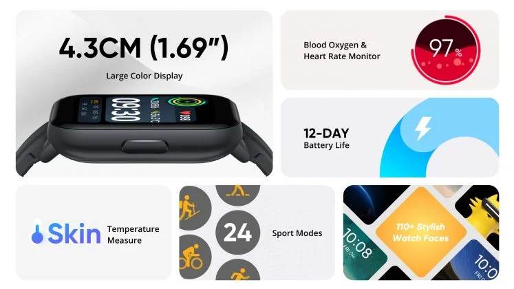 realme Techlife Watch SZ100 – новые умные часы с защитой IP68 всего лишь за $30
realme Techlife Watch SZ100 – новые умные часы с защитой IP68 всего лишь за $30