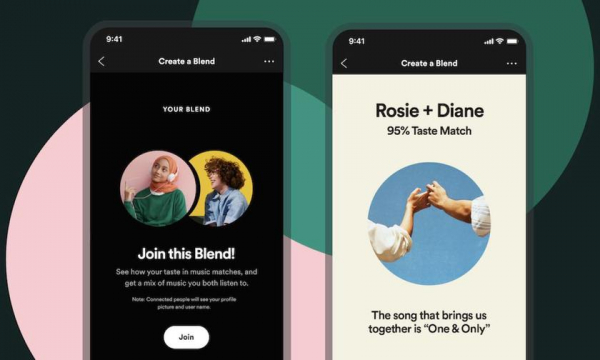 Spotify запускает общие плейлисты "Blend" для всех пользователей
Spotify запускает общие плейлисты "Blend" для всех пользователей