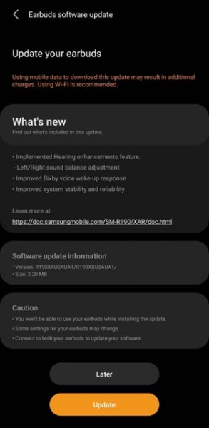 
						Samsung выпустил первое обновление для Galaxy Buds Pro: добавили функцию улучшения слуха и регулировку баланса звука
					