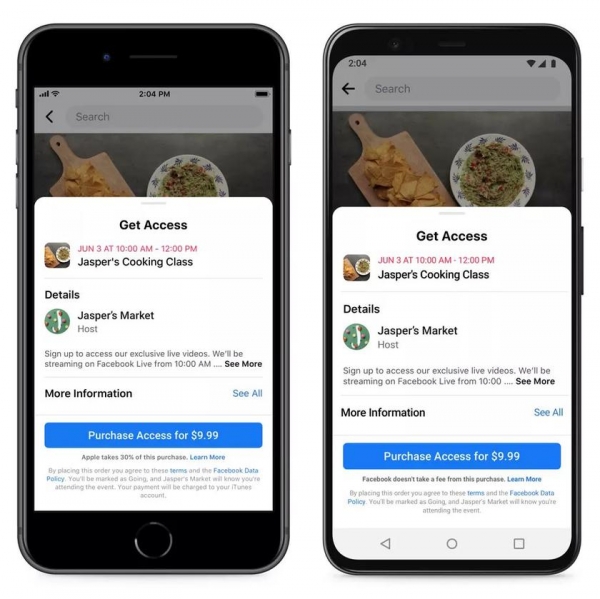 Facebook: Apple не хочет, чтобы пользователям рассказывали о ее 30% комиссии
Facebook: Apple не хочет, чтобы пользователям рассказывали о ее 30% комиссии