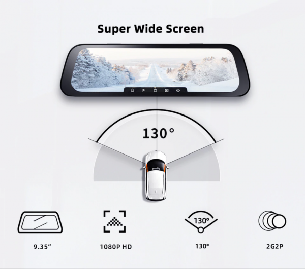 70mai Rearview Dash Cam: видеорегистратор с камерой заднего вида и креплением на зеркале
70mai Rearview Dash Cam: видеорегистратор с камерой заднего вида и креплением на зеркале