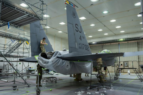 
							ВВС США показали истребитель F-15E Strike Eagle в камуфляже с изображением пилота, который уничтожил 17 немецких самолётов во время Второй мировой войны
						