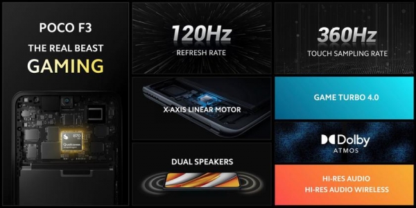 POCO F3: глобальная версия Redmi K40 с AMOLED-экраном на 120 Гц, чипом Snapdragon 870 и тройная камера на 48 МП за 299 евро
POCO F3: глобальная версия Redmi K40 с AMOLED-экраном на 120 Гц, чипом Snapdragon 870 и тройная камера на 48 МП за 299 евро