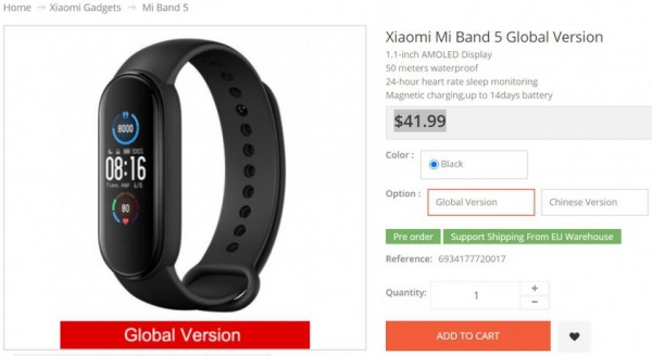 
						Фитнес-трекер Xiaomi Mi Band 5 уже в европейских магазинах: без NFC, Alexa и датчика уровня кислорода в крови
					