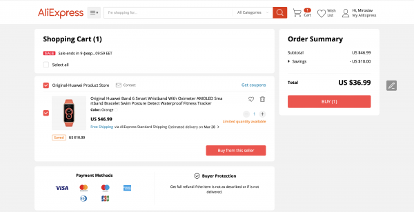 Huawei Band 6 c защитой от воды, датчиком SpO2 и автономностью до 14 дней продают на AliExpress за $37
Huawei Band 6 c защитой от воды, датчиком SpO2 и автономностью до 14 дней продают на AliExpress за $37