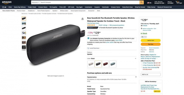 Bose Soundlink Flex на Amazon: беспроводная колонка с защитой IP67 и автономностью до 12 часов со скидкой $20
Bose Soundlink Flex на Amazon: беспроводная колонка с защитой IP67 и автономностью до 12 часов со скидкой $20