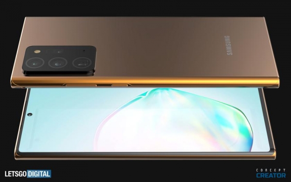 Золотой флагман: Samsung Galaxy Note 20 Ultra (Note 20+) на новых рендерах и видео
Золотой флагман: Samsung Galaxy Note 20 Ultra (Note 20+) на новых рендерах и видео