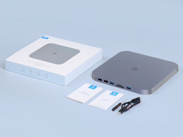 
						Hagibis YC-MC25: USB-хаб с отсеком для жесткого диска, спроектированный для Mac mini
					