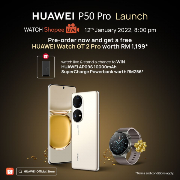 
						Huawei P50 Pro и складной P50 Pocket наконец вышли за пределами Китая &mdash; с часами Huawei Watch GT 2 Pro и Watch 3 в подарок
					