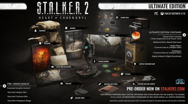 Цена коллекционного издания S.T.A.L.K.E.R. 2: Heart of Chornobyl вырастет на 40 долларов: с $340 до $380
Цена коллекционного издания S.T.A.L.K.E.R. 2: Heart of Chornobyl вырастет на 40 долларов: с $340 до $380