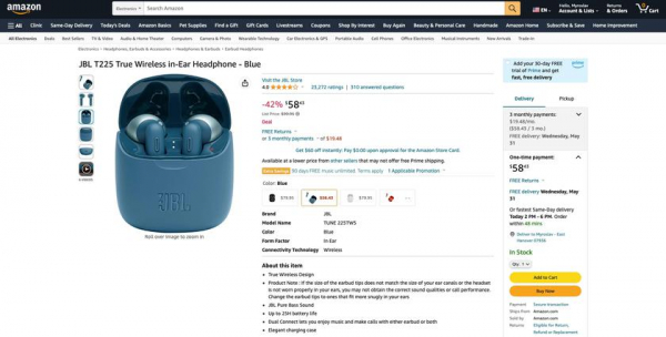 JBL Tune 225 на Amazon: TWS-наушники с автономностью до 25 часов за $58 (скидка $41.52)
JBL Tune 225 на Amazon: TWS-наушники с автономностью до 25 часов за $58 (скидка $41.52)