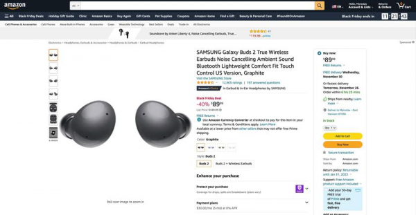 Предложение дня: Samsung Galaxy Buds2 с ANC и автономностью до 29 часов со скидкой $60
Предложение дня: Samsung Galaxy Buds2 с ANC и автономностью до 29 часов со скидкой $60