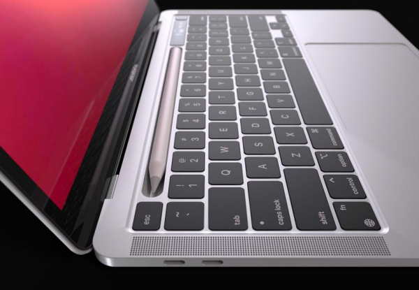 
						Дизайнер показал рендеры первого MacBook Pro с док-станцией для стилуса Apple Pencil
					