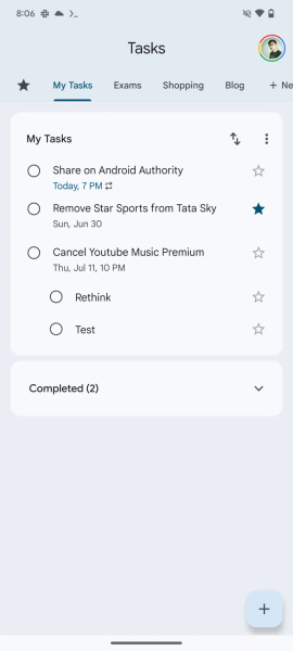 В Google Tasks появится кнопка действия В Google Tasks появится кнопка действия