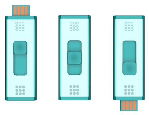 Split Stick: концепт двустороннего USB-накопителя
Split Stick: концепт двустороннего USB-накопителя