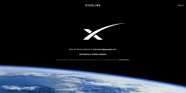 
						Компания Илона Маска Starlink расширила форму регистрации для подключения интернета со спутников: теперь можно указать не только ZIP-код, но и адрес
					