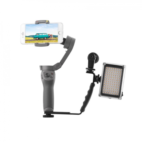 Внешний микрофон и свет для стабилизаторов типа DJI Osmo Mobile за $30
Внешний микрофон и свет для стабилизаторов типа DJI Osmo Mobile за $30