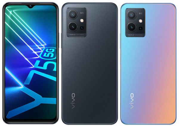 
						Vivo Y75 5G: тройная камера на 50 МП, чип MediaTek Dimensity 700 и батарея на 5000 мАч за $290
					