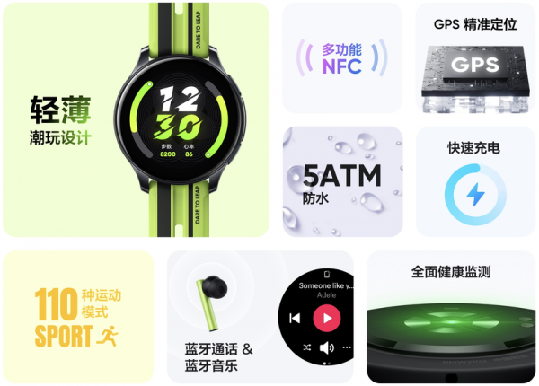 
						Realme Watch T1: круглый AMOLED-дисплей, датчик SpO2, 110 спортивных режимов, NFC и автономность до 7 дней за $110
					