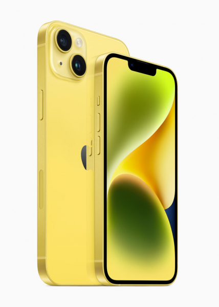 Apple представила iPhone 14 и iPhone 14 Plus в желтом цвете
