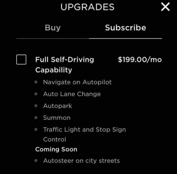 Tesla запустила Full Self-Driving: автопилот по подписке за $199 в месяц
Tesla запустила Full Self-Driving: автопилот по подписке за $199 в месяц