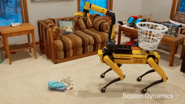 Роботы-пылесосы смогут собирать вещи на полу во время уборки (робособака Boston Dynamics Spot показала как это будет)
Роботы-пылесосы смогут собирать вещи на полу во время уборки (робособака Boston Dynamics Spot показала как это будет)