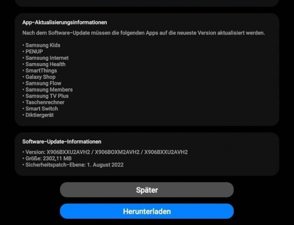 Samsung Galaxy Tab S8, Galaxy Tab S8+ и Galaxy Tab S8 Ultra начали получать обновление Android 12L
Samsung Galaxy Tab S8, Galaxy Tab S8+ и Galaxy Tab S8 Ultra начали получать обновление Android 12L