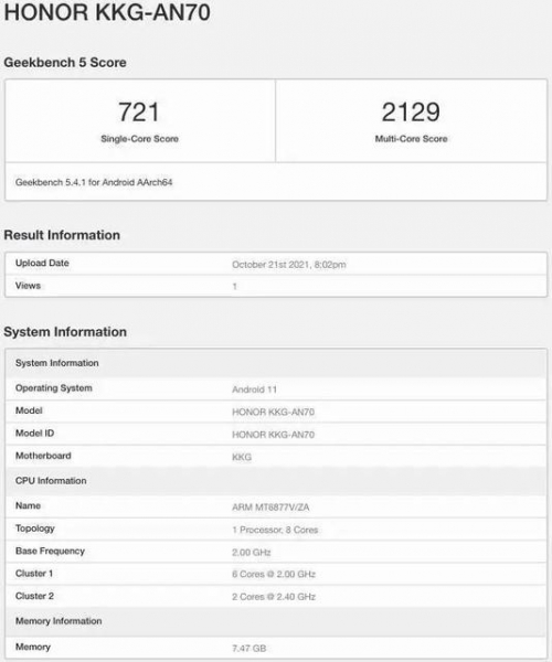 
						Honor X30 Max посветил в Geekbench процессором Dimensity 900 5G
					