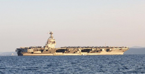 
							ВМС США отправили в Италию ударную группу во главе с крупнейшим в мире авианосцем USS Gerald R. Ford стоимостью свыше $13 млрд
						