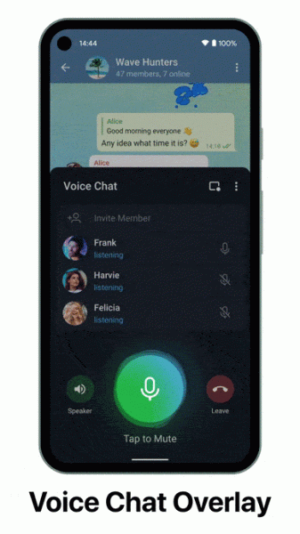 Telegram 7.3: голосовые чаты, быстрая загрузка стикеров, новые анимированные эмодзи и многое другое
Telegram 7.3: голосовые чаты, быстрая загрузка стикеров, новые анимированные эмодзи и многое другое