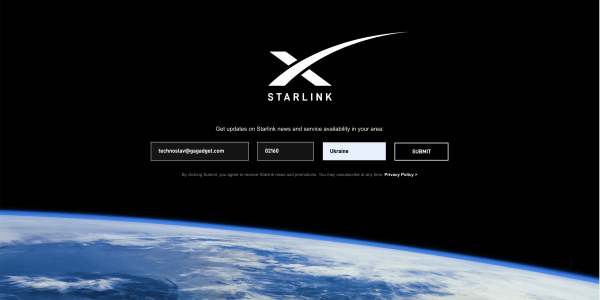
						На сайте Starlink &mdash; компании Илона Маска, планирующей раздавать интернет со спутников, запустили прием заявок на подключение (вы тоже можете оставить)
					