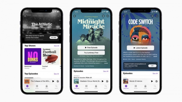 Apple представила подписку для подкастов и новую версию приложения
Apple представила подписку для подкастов и новую версию приложения