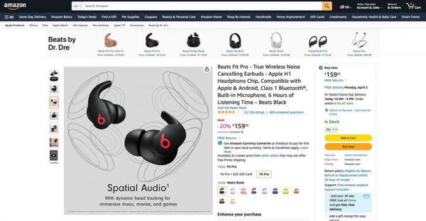 Скидка $40: Beats Fit Pro c ANC, защитой IPX4 и чипом, как у AirPods Pro, продают на Amazon за $159
Скидка $40: Beats Fit Pro c ANC, защитой IPX4 и чипом, как у AirPods Pro, продают на Amazon за $159