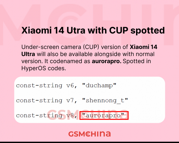 Слух: Xiaomi 14 Ultra получит две версии — с подэкранной фронтальной камерой и обычной Слух: Xiaomi 14 Ultra получит две версии — с подэкранной фронтальной камерой и обычной