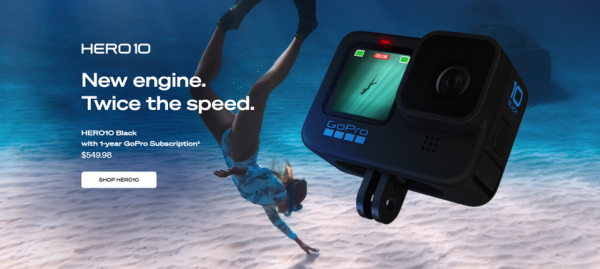 GoPro Hero 10 Black – 4K при 120 FPS и стабилизация HyperSmooth 4.0 по цене $550
GoPro Hero 10 Black – 4K при 120 FPS и стабилизация HyperSmooth 4.0 по цене $550