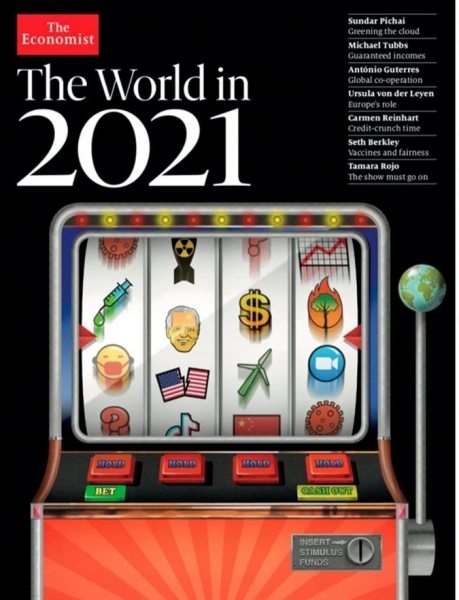 Обложка-прогноз от The Economist: в 2021-й нас проводит "однорукий бандит" Обложка-прогноз от The Economist: в 2021-й нас проводит "однорукий бандит"
