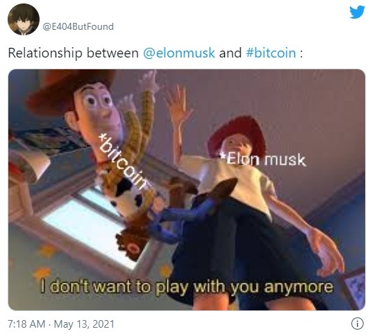 Твиттер заполонили мемы о влиянии Илона Маска на Bitcoin Твиттер заполонили мемы о влиянии Илона Маска на Bitcoin