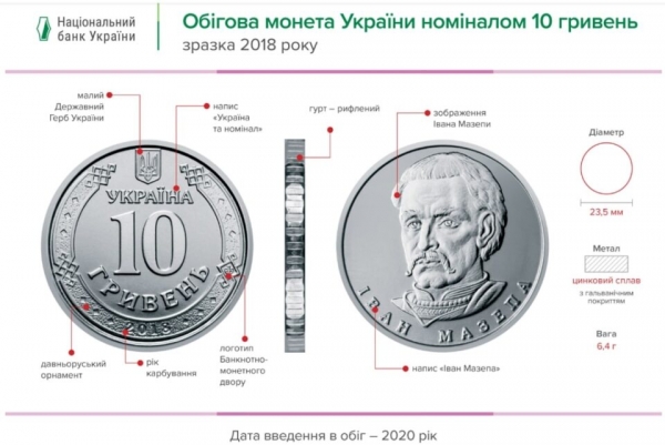 В НБУ показали новые монеты номиналом 10 гривен