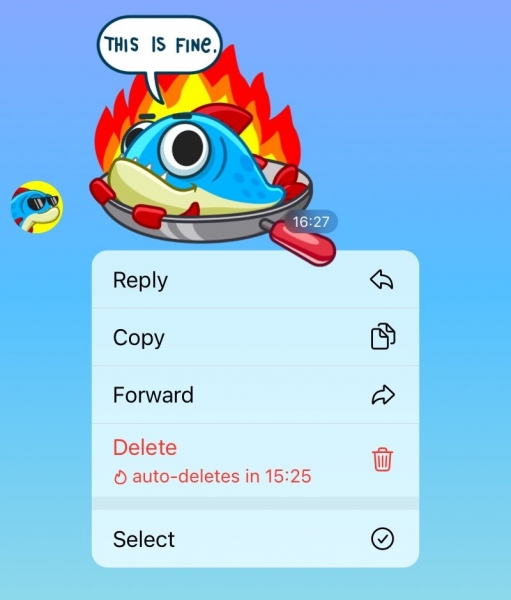 В Telegram появилась функция автоматического удаления сообщений В Telegram появилась функция автоматического удаления сообщений